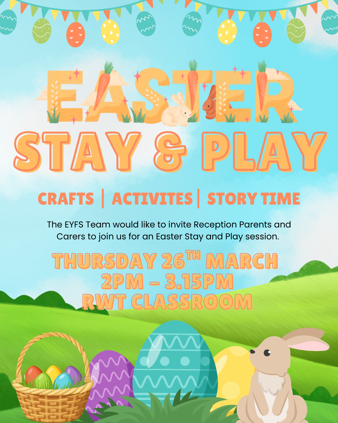 EYFS Stay and Play for current parents/carers - March 2026 - 2:00pm